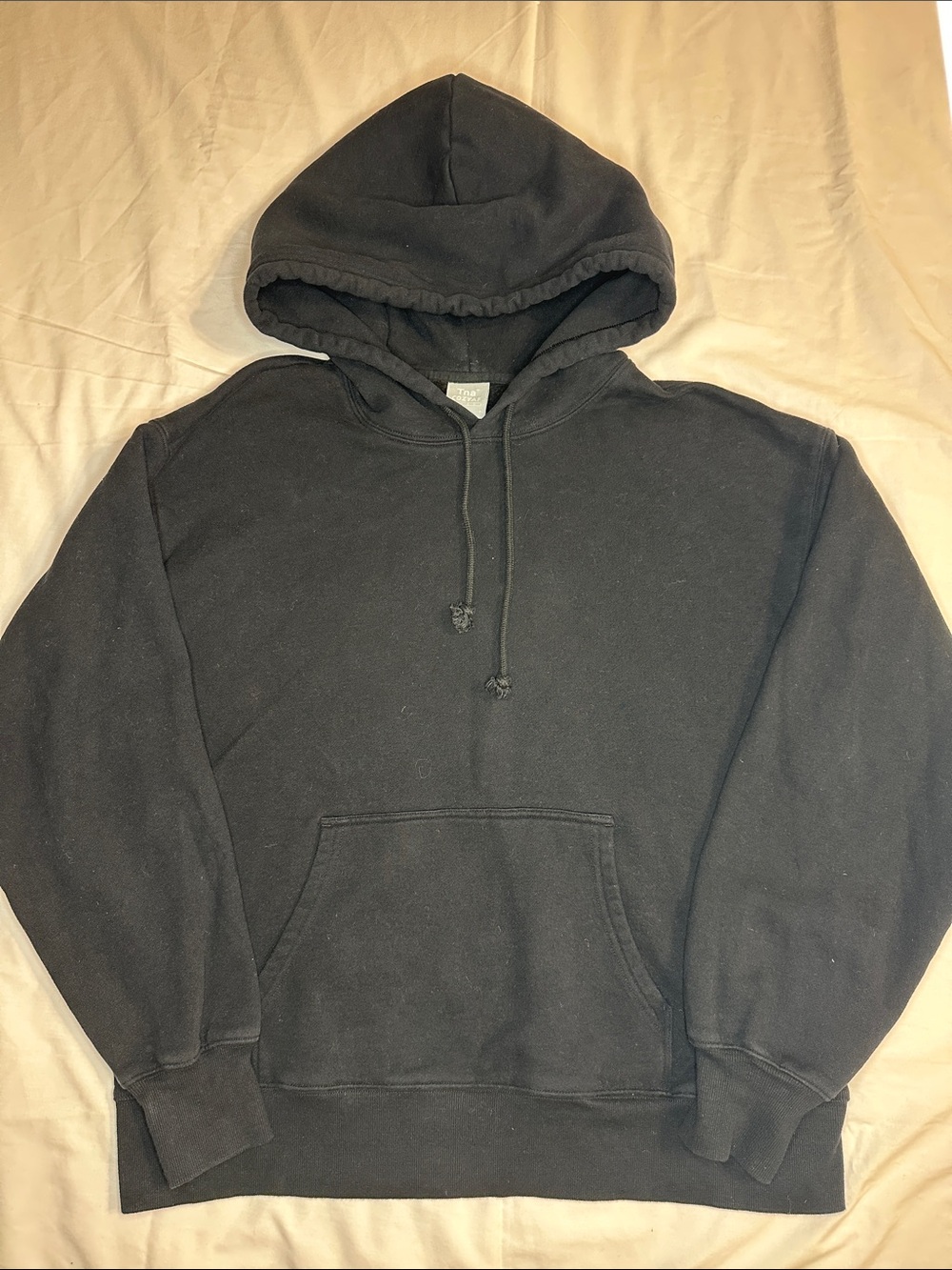 TNA Cozy AF Black Oversized Pullover Hoodie - 2